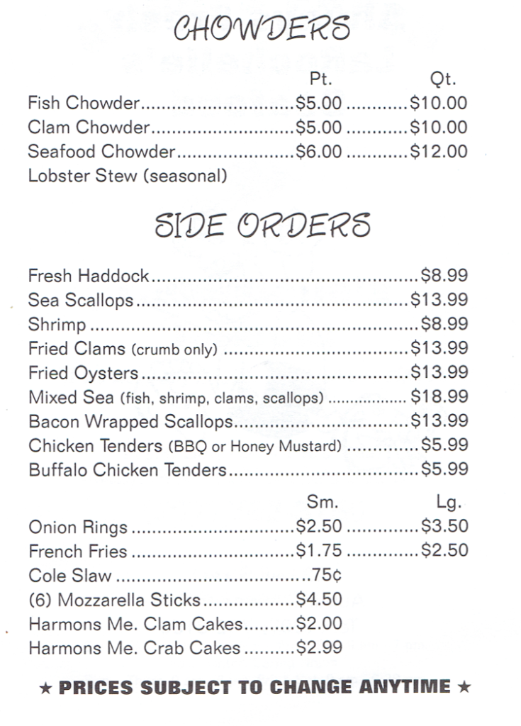 Always Fresh Larochelles Seafood Restaurant Auburn Maine MenusInLA