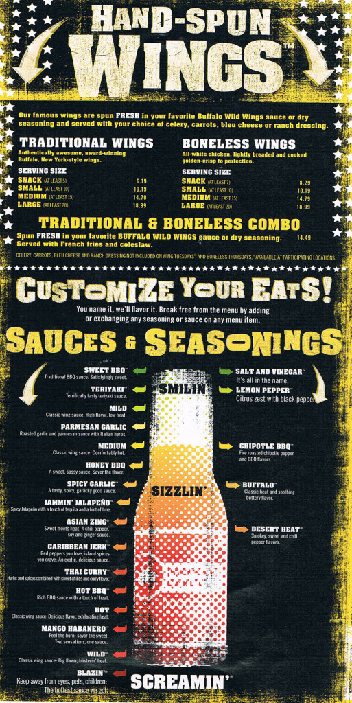 Buffalo WIld Wings Menu - Auburn Maine - MenusInLA - Lewiston & Auburn ...