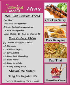 jasmine mobile turner maine food truck menu